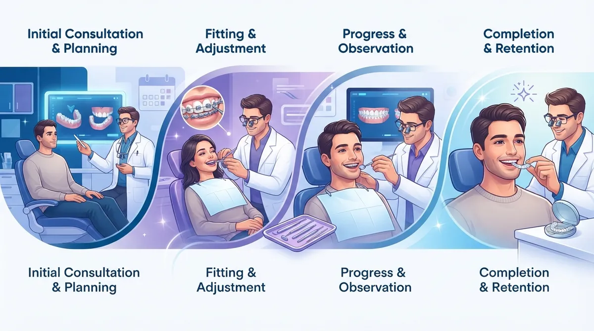 adult braces timeline